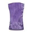 thumbnail image 5 of ALLLIST Womens Summer Tops Purple Sleeveless V-Neck Floral Tank Tops Womens Tank Tops L, 5 of 5