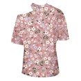 thumbnail image 5 of Pntutb Mujer Casual Camiseta Impreso Manga Corta Cuello Redondo Hombro Frío Pullover Blusa tops Pntutb Pntutb-1758, 5 of 5