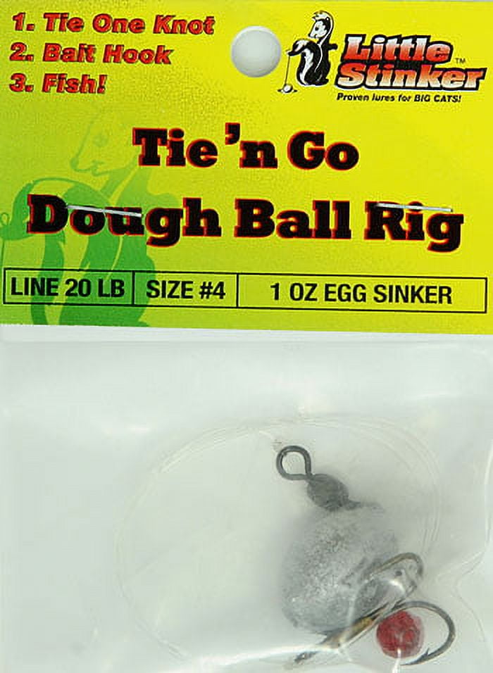 Little Stinker Dough Ball Bait Rig Fishing Lure, Line 20 Lb., Size 4, 1 Oz.  DN-415WL 