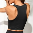 thumbnail image 4 of Royisotas Black Women Tank Tops Summer Athletic Sleeveless Womens Camisole Solid Color Running Yoga Crew Neck Cami Tops, 4 of 4