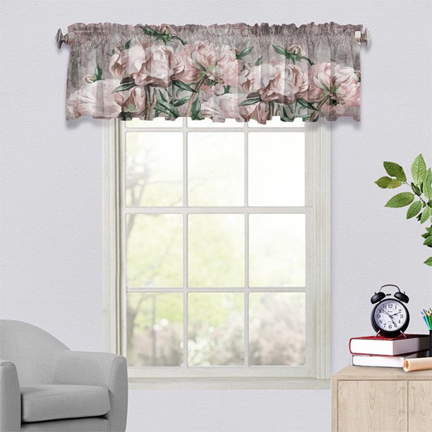 Yipa Straight Short Curtains Valance Luxury Living Room Topper Window ...