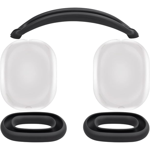 Kit de protección para AirPods Max, funda para la diadema + funda protectora de TPU + funda de silicona para las orejas, accesorio resistente al sudor, fácil de lavar, antiarañazos