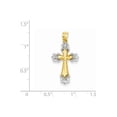 thumbnail image 2 of 14K Yellow and White Gold Cross Pendant Necklace with Chain, 2 of 3