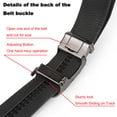 thumbnail image 5 of JingHao Mens Belt Leather Ratchet Belt Big and Tall Size 30"-65",Genuine Leather Belts for Men,Casual Work Dress Belt,Black Width 35mm(50"-54"/Belt Length 150cm, Black), 5 of 8