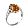 thumbnail image 2 of Sterling Silver and Baltic Honey Amber Ring "Federica", 2 of 7