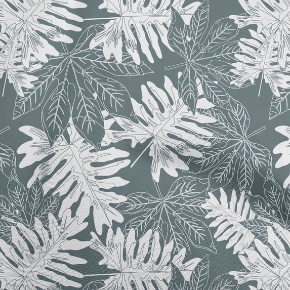 oneOone Polyester Spandex Gray Fabric Tropical Dress Material Fabric Print Fabric By The Yard 56 Inch Wide