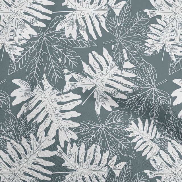 oneOone Cotton Flex Gray Fabric Tropical Sewing Craft Projects Fabric Prints By Yard 40 Inch Wide