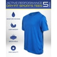 thumbnail image 2 of iXtreme Boys' Active Sports T-Shirts - 5 Pack Short Sleeve Dri-Fit Athletic Tee Shirts (Sizes: 6-18), 2 of 7