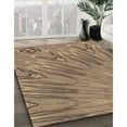 thumbnail image 3 of Ahgly Company Machine Washable Indoor Round Transitional Brown Sand Brown Area Rugs, 4' Round, 3 of 7
