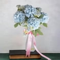 thumbnail image 2 of HuiXinOu 5-Head Artificial Hydrangea Bouquet Nordic Style Handheld Flower Road Guide Wall Decor Vibrant Color Faux Flowers for Wedding Home Tabletop Bedroom Shelf Decoration, 2 of 5