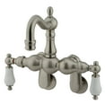 thumbnail image 1 of Kingston Brass CC1083T8 Robinet de Baignoire Mural Réglable Vintage Nickel Brossé, 1 of 1