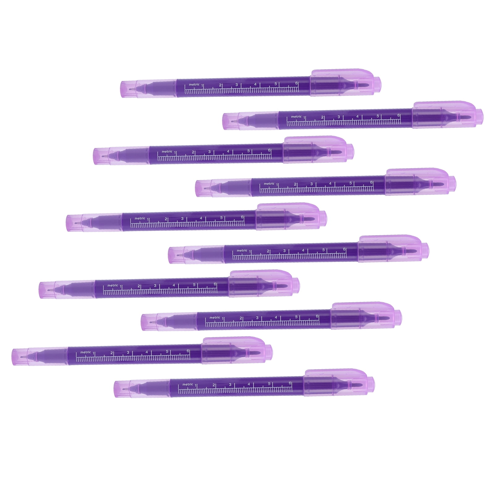 Skin Marker Pen with Ruler, Erasable Skin Marker Positioning Pen 10 Set  for Beauty Salon