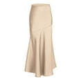 thumbnail image 7 of Women's Satin High Waist Long Skirt - Elastic Stitching Slim Fit Hip Skirt for Party/Office/Daily Wear, 7 of 7