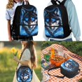 thumbnail image 2 of Jeiento Wolf Backpack with Lunch Box for Boys 8-12 Elementary School Bag Bookbag and Lunch Bag Pencil Case Set 3 In 1 Middle High School Back Packs Purse Travel Daypack Blue Flame, 2 of 7
