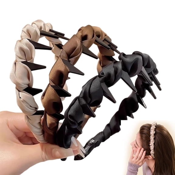 Retro High-Crown Flip-Up Headband (Toothed Design), Fashionable High-Crown Headband, Anti-Slip Decorative Accessories for Women