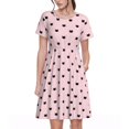 thumbnail image 1 of Saiise Robes d'Été Motif Chat Mignon pour Femmes T-Shirt Décontracté Manches Courtes Robe de Plage Florale avec Poches, 1 of 6