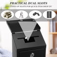 thumbnail image 3 of Metal Donation Box with Lock and 2 Keys Wall Mounted Cash Money Box with Slot for Cash Deposit Money Drop Boxes Suggestion Box Collection Box Ballot Box for Home Office Outdoor, 3 of 8