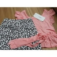 thumbnail image 3 of Little Girls 2 Piece Outfits Size 7 Summer Clothes Pink Tops Leopard Print Shorts Set 7T/686, 3 of 6