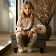 thumbnail image 6 of WRTEYEUI Ottoman Rectangular Storage Ottoman Bench, Flannel Footrest Stool Footstool with Lid for Living Room, Bedroom, Entryway, Dark Brown, 28.5"x19"x17.5", 6 of 9