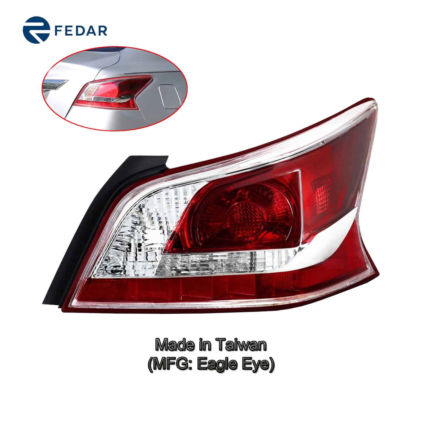 Tail Light Lamp Compatible with 2014 2015 Nissan Altima Sedan Passenger