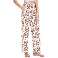 thumbnail image 2 of Dailycode Women's Pajama Pants Wide Leg Lounge Pj Bottoms With Pockets Cute Pig with Hearts, 2 of 7