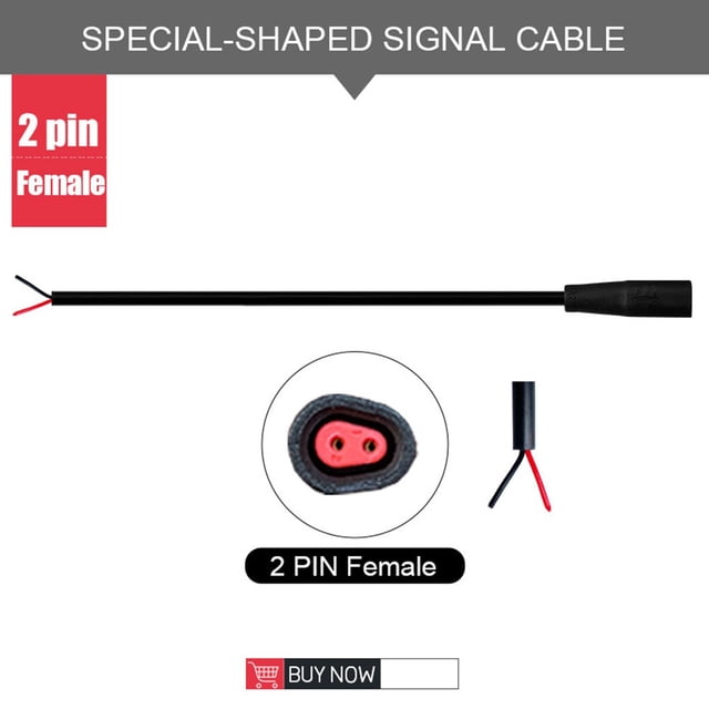 Ebike Shaped Connector 2 Pin Cable Waterproof Connector Signal line