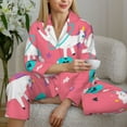 thumbnail image 4 of Goofa Yoga Unicorn Printed Women’s 2 Piece Pajama Set Super,Pajamas Women's Long Sleeve Sleepwear Soft Button Down Loungewear Pjs Lounge Set Nightwear-Large, 4 of 9