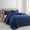 Navy, variant on 3 Pieces Full Size Comforter Set, All Season Lightweight Breathable Bedding Set with 1 Down Alternative Comforter and 2 Pillowcases, Black