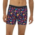 thumbnail image 2 of Picia colorful Skull Retro Pattern Men's Athletic Long Leg Briefs , Performance Stretch Underwear，Moisture-Wicking, 2 of 7