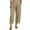 Khaki, variant on PMUYBHF Fleece Lined Pants Women Plus Size with Pockets Women's Casual Pants Fashion Solid Color Nine Point Casual Pants Womens Khaki Pants with Pockets Womens Petite Pants