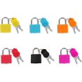 thumbnail image 1 of 6pcs Multicolor Suitcase Locks - Luggage Metal Padlocks, 1 of 5