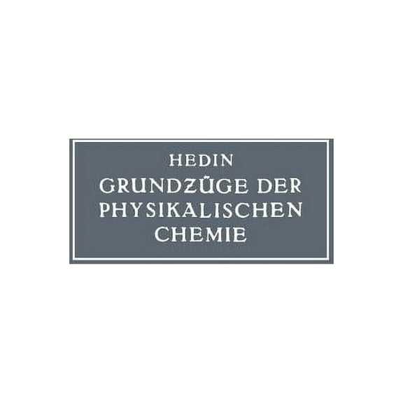 Grundzüge Der Physikalischen Chemie in Ihrer Beziehung Zur Biologie, (Paperback)