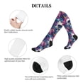 thumbnail image 5 of Lsque cool Skull colorful Pattern Sport Compression Socks for Men & Women 15-20 mmHg Knee High Nurse Pregnant Running Medical and Travel Athletic, 5 of 6