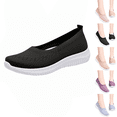 thumbnail image 1 of longantii Chaussures Orthopédiques pour Femmes Soutien de Voûte Antidérapantes à Enfiler Chaussures de Course Largeur Grand Maille Extensible Chaussures de Randonnée Confort Chaussures en Mousse 2026 Noir, 1 of 7