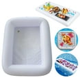 thumbnail image 4 of Inflatable Serving Bar - Pool Party Drink Cooler & Buffet Tray - White/Black, 4 of 7