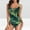 Green womens swimsuits, variant on Summer Saving pimelu Bathing Suit for Women Tankini Swimsuits for Women One Piece Swimsuit Bathing Suit with Drawstring Beach Leaves Print Tummy Control Bathing Suit Womens Swimsuits