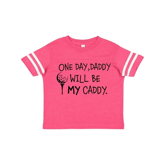 Inktastic One Day, Daddy Will Be My Caddy Kids Golfing Boys or Girls Toddler T-Shirt