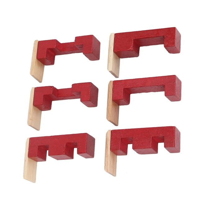 Wooden Unlock Toy, Promote Intelligence Lightweight Exercise Fingers Wooden Interlocking Puzzle Toy Brain Teaser For Adults