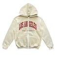 thumbnail image 4 of XIAOCHA Men's Los Angeles California Print Full Zip Hoodie Oversized Long Sleeve Hooded Sweatshirt With Kangaroo Pocket Retro Casual Hoodies, 4 of 4