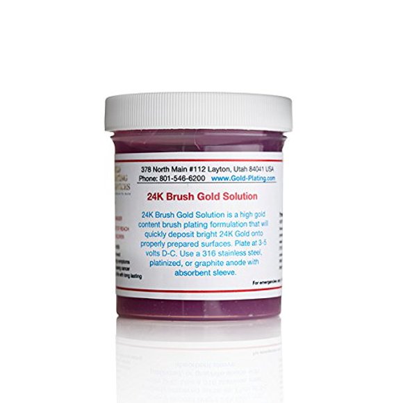 Gel 4 oz - Solution de Pinceau Doré 24k - la Solution Dorée la Plus Rapide, la Plus Durable, la Meilleure Valeur, la Solution Dorée la Plus Constante du Nom le Plus Fiable de l'Industrie Résultats Instantanés (4 oz Gel)