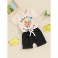 thumbnail image 4 of Miaouyo 2Pcs Baby Boy Summer Outfits Short Sleeve Rooster Print Tops + Shorts Set Infant Clothes, 4 of 10