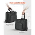 thumbnail image 6 of Black Rolling Laptop Bag 15.6 Inch, Wheeled Computer Briefcase for Office & Business, Stylish Work Bag for Women & Men, 6 of 10