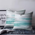 thumbnail image 3 of Turquoise Gray White Throw Pillow Covers, Soft Pillowcases with Invisible Zipper, Country Abstract Ombre Mottled Decorative Square Pillow Cushion Covers for Living Room Couch Sofa Bed 20x20 Inches, 3 of 8
