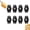 Black 8 PCS, variant on 8 Pack Adhesive Caster Wheels, 360° Swivel Sticky Appliance Rollers, Small Casters Sticky Pulley for Kitchen Appliance, Trash Can, Storage Box & Small Furniture (White 4 PCS)