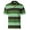 Olive, variant on Mens Wide Striped Polo Shirt - Contrasting Collar Short Sleeve Yarn Dye