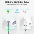 thumbnail image 2 of iPhone Charger Cable,Zacenei 6Pack Nylon Braided 6FT USB A to Lighting Charge Cords 10FT 3A High Speed Data Sync Fast Charging Wire USB Lighting Cable 6/10FT Power Cords Compatible for iPhone/iPad, 2 of 8