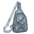 thumbnail image 3 of Bolso Pecho Vintage para Mujer Con Correa Ancha Diario () Azul, 3 of 9
