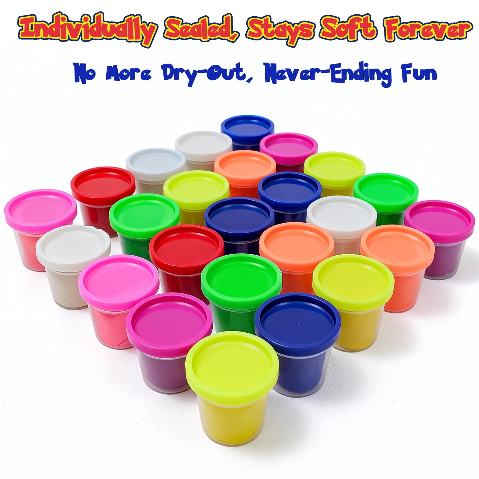 8-Color Premium Modeling Dough Set with Molds & Tools - 1077g Large Capacity Creative Play Kit for Kids - Non-Toxic Art & Craft Supplies