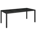 thumbnail image 3 of vidaXL 9 Piece Garden Dining Set with Cushions Black Poly Rattan, 3 of 5