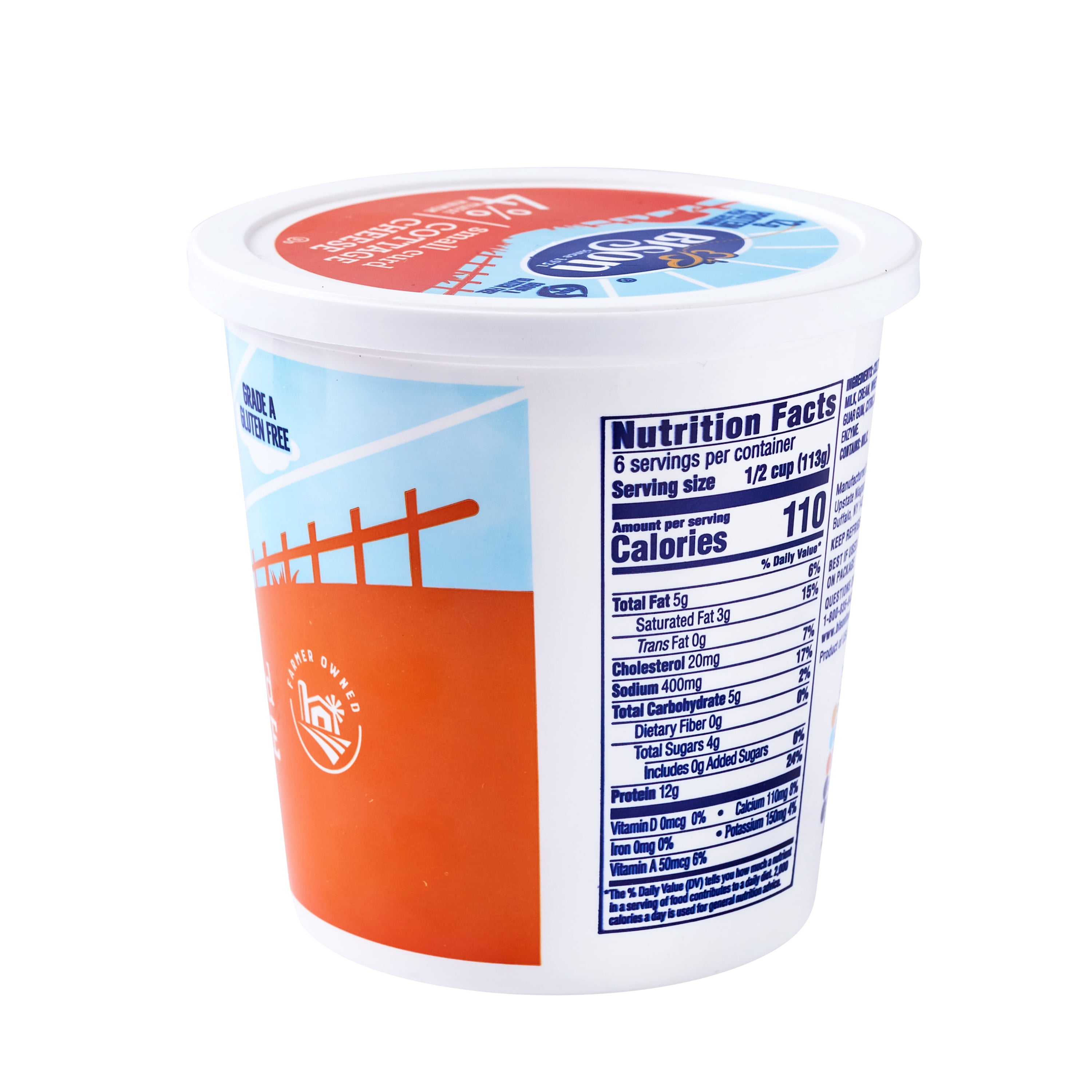 Bison Original Small Curd 4% Milkfat Cottage Cheese, 24 oz